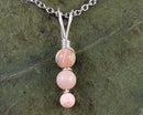 Pink Opal Gemstone Pendant (Sterling Silver) 1pc