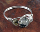 Prehnite Wire Wrapped Ring 1pc (Custom Sizes)