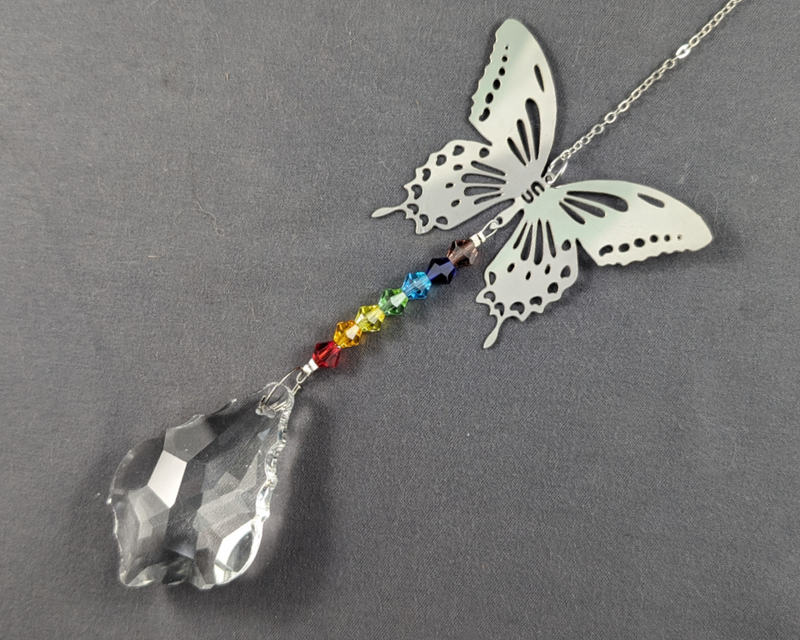 Butterfly Prism Chakra Sun Catcher 1pc (J170)