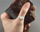 Selenite Wire Wrapped Ring 1pc (Custom Sizes)