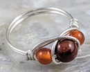 Carnelian Wire Wrapped Ring 1pc (Custom Sizes)