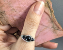 Black Tourmaline Wire Wrapped Ring 1pc (Custom Sizes)