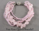 Free Rose Quartz Gemstone Bracelet with $60 Purchase!