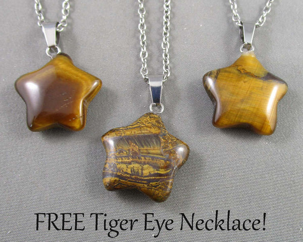 FREE Tiger Eye Gemstone Necklace with $30 Purchase!