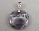 Amethyst Gemstone Pendant 925 Sterling Silver (Vintage) H003-2