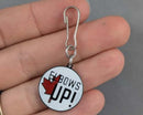 Elbows Up Canada Key Chain / Zipper Pull 1pc J027