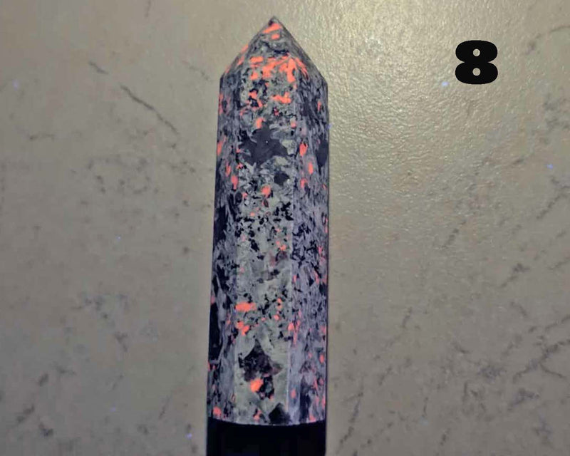 You Choose!  Gemstone Towers - Fluorescent Syenite & Smoky Quartz