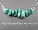Free Malachite Gemstone necklace with $60 Purchase!