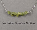 Free Peridot Gemstone necklace with $60 Purchase!