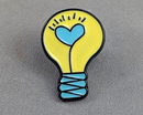 Lightbulb Enamel Pin 1pc (BIN 146)