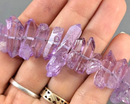 Electroplated Quartz Points (Drilled) Purple (C116)