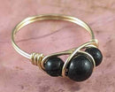 Shungite Wire Wrapped Ring 1pc (Custom Sizes)