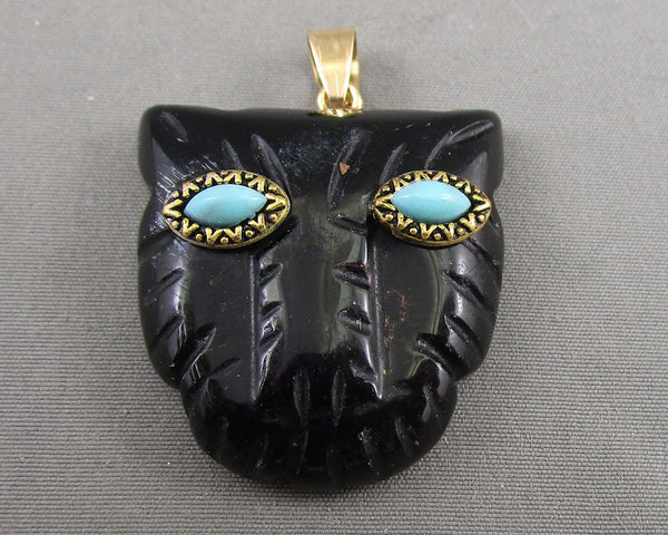 Obsidian Black Panther Pendant