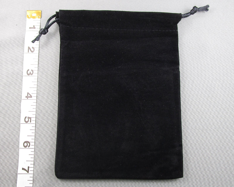 Black Velvet Bag for Gemstones 18x13cm 1pc (4038)