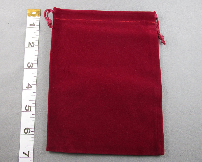Dark Red Velvet Bag for Gemstones 17x13cm 1pc (4033)
