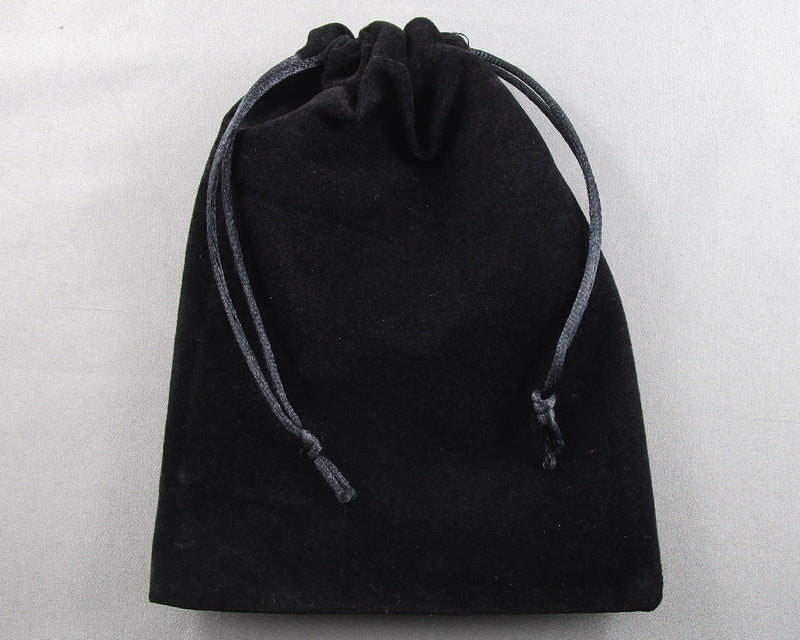 Black Velvet Bag for Gemstones 18x13cm 1pc (4038)