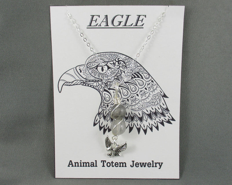 Eagle Animal Totem Gemstone Pendant 1pc T626