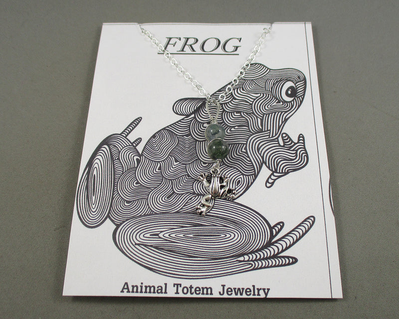 Frog Animal Totem Gemstone Pendant 1pc T843