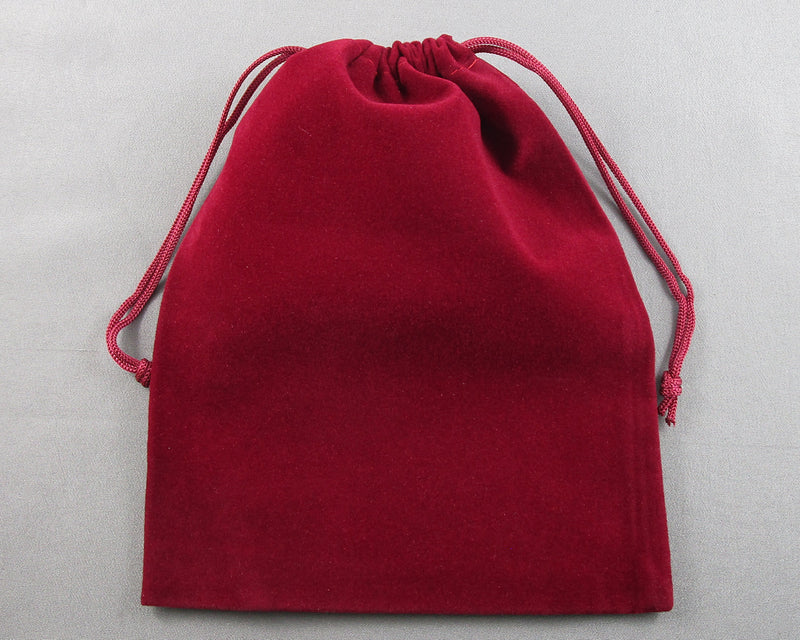 Dark Red Velvet Bag for Gemstones 17x13cm 1pc (4033)