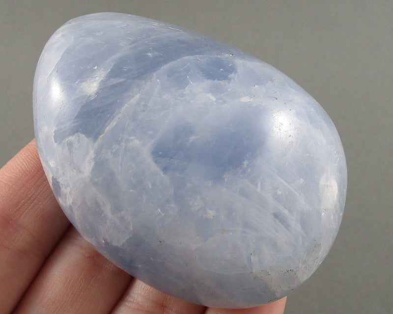 Blue Calcite Palm Stone 1pc B793-1