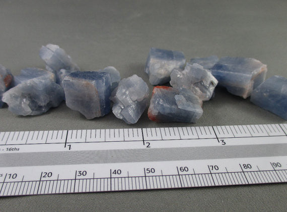 Blue Calcite Crystals Small Raw 5pcs J148**