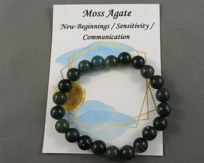 Moss Agate Bracelet 1pc (0813)