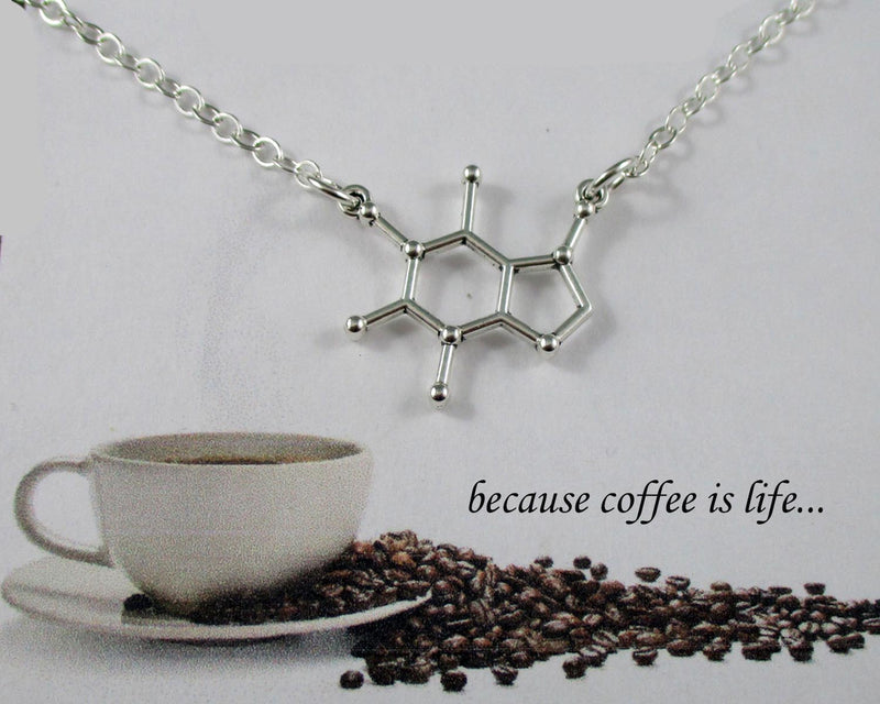 Coffee Molecule Necklace 1pc T260