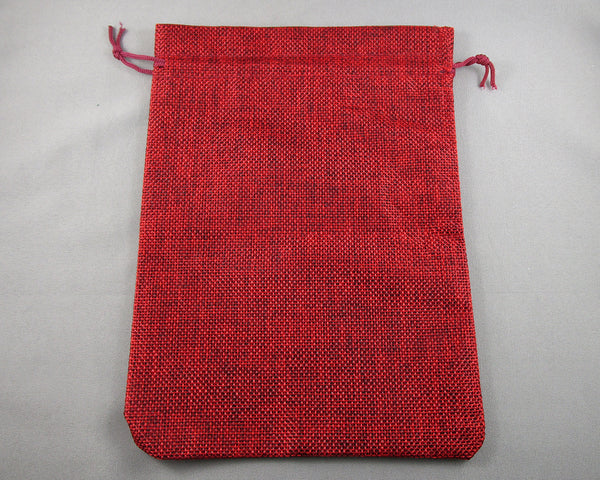 Red Burlap Bag for Gemstones 23x17cm 1pc (4035)