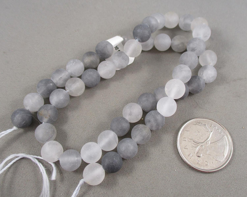 Smoky Quartz Beads Round Frosted Various Sizes