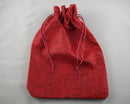 50% OFF!  Red Burlap Bag for Gemstones 23x17cm 1pc (4035)