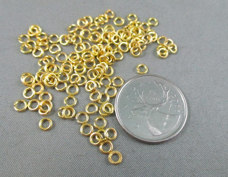 Jump Rings Gold Tone Various Sizes