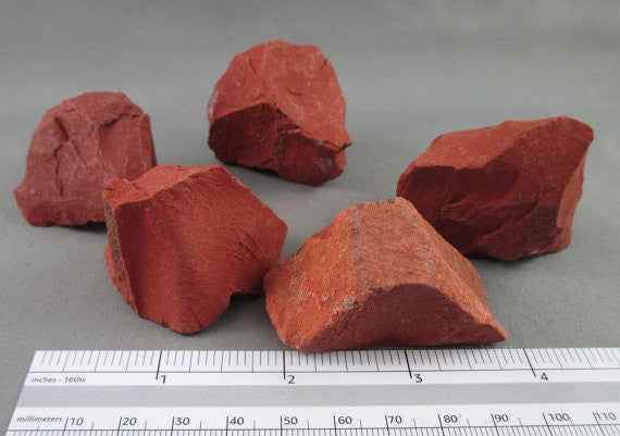 Red Jasper Stones Raw 3pcs H136**