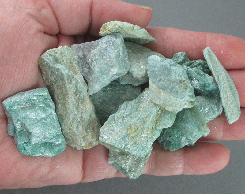 raw green fuchsite stone