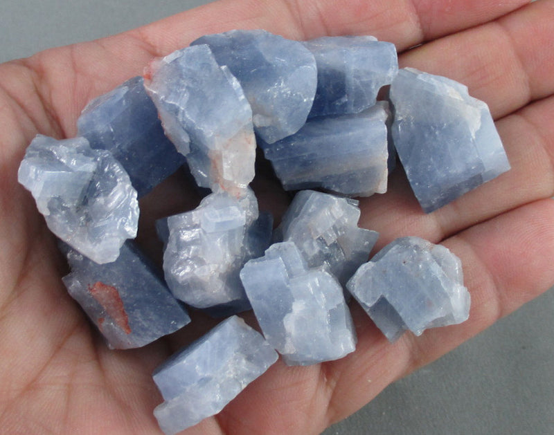 raw blue calcite crystals