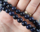 Blue Goldstone Bead Strand Round Various Sizes