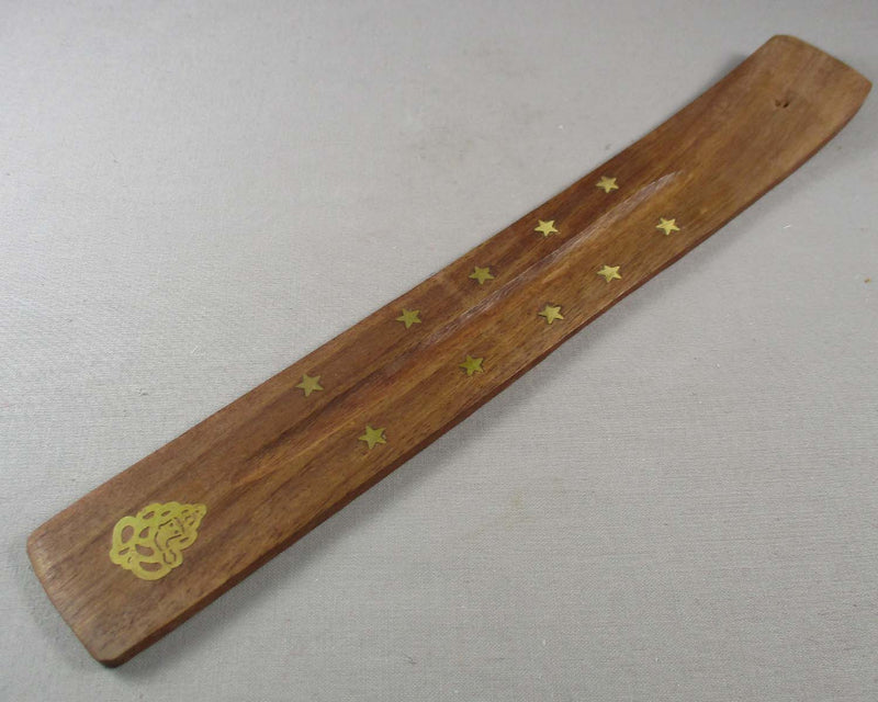 Wood and Brass Incense Holder (Assorted) 1pc