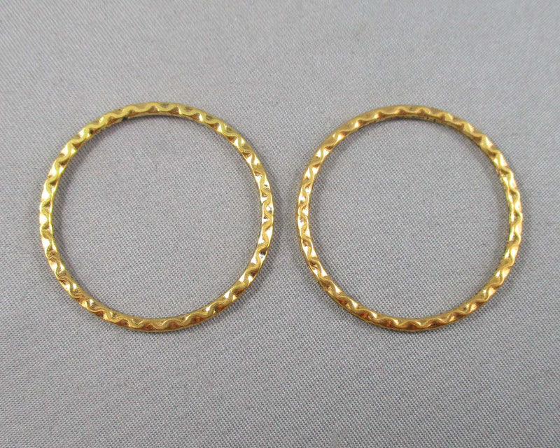 Gold Tone Linking Rings 32mm x 2mm 10pcs (2174)
