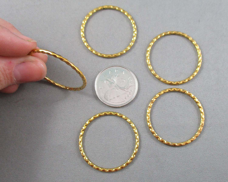 Gold Tone Linking Rings 32mm x 2mm 10pcs (2174)