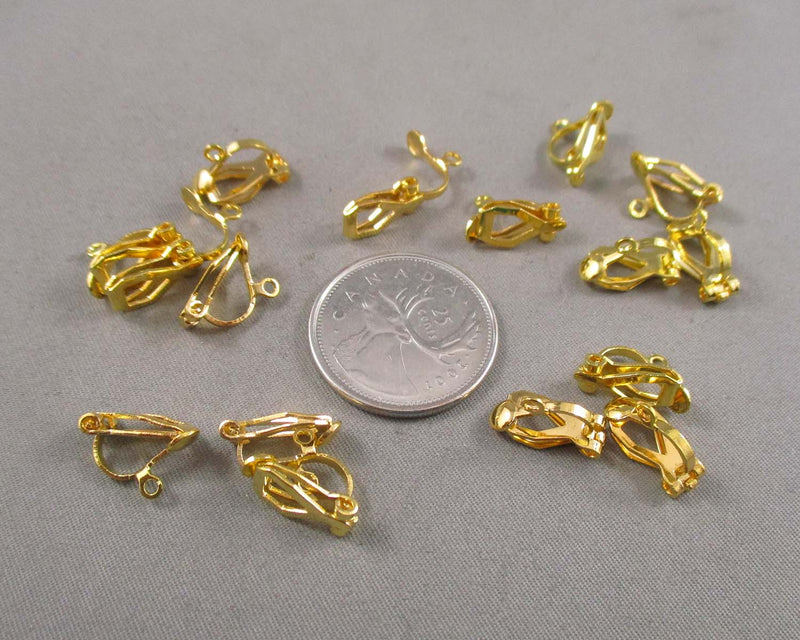 Clip-on Earrings Gold Tone 8 pairs (0123)