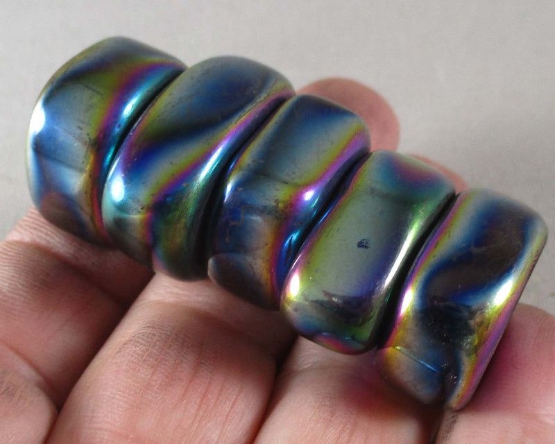 Rainbow Hematite Polished Stones (Magnetic) 3pcs T087*