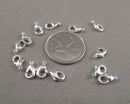 50% OFF!! Lobster Clasp Silver Tone 8x14mm