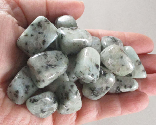 Kiwi Jasper Polished Stones 3pcs J068**