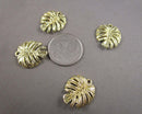 Monstera Leaf Charm Gold Tone 4pcs (5041)
