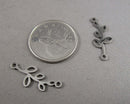 Stainless Steel Leaf Link Charms 2pcs (6034)