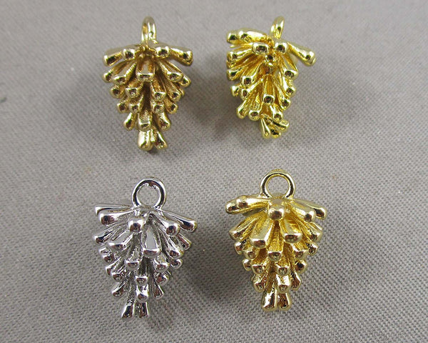Pine Cone Charms Mixed Color 4pc (5057)