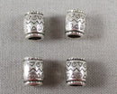 Silver Tone Barrel Spacer Beads 6.5x8mm 30pcs (C159)