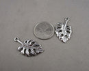 Monstera Leaf Charm Stainless Steel 2pcs (6048)