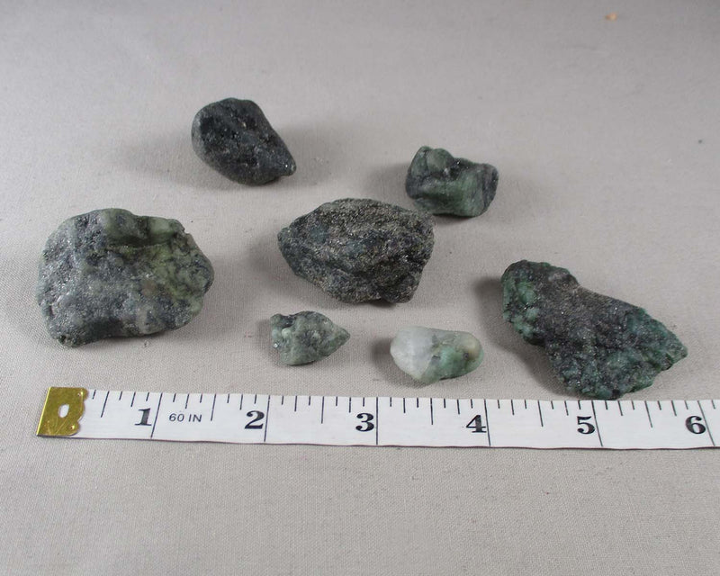 Emerald Stones Raw (Various Size) 3pcs H075