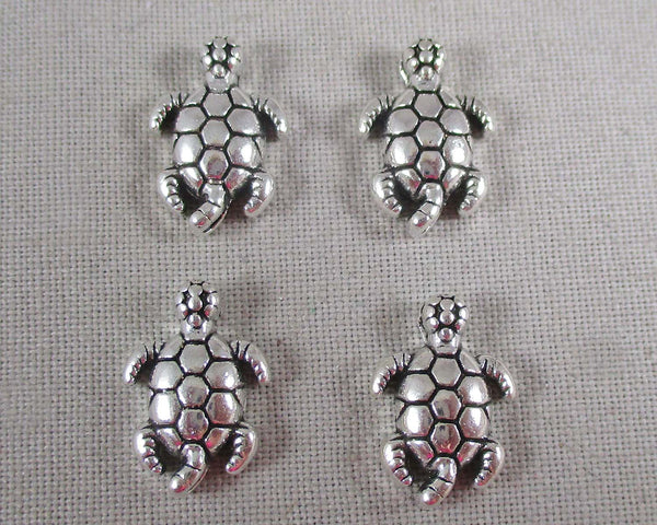 Sea Turtle Charm Silver Tone 20pcs (0701)