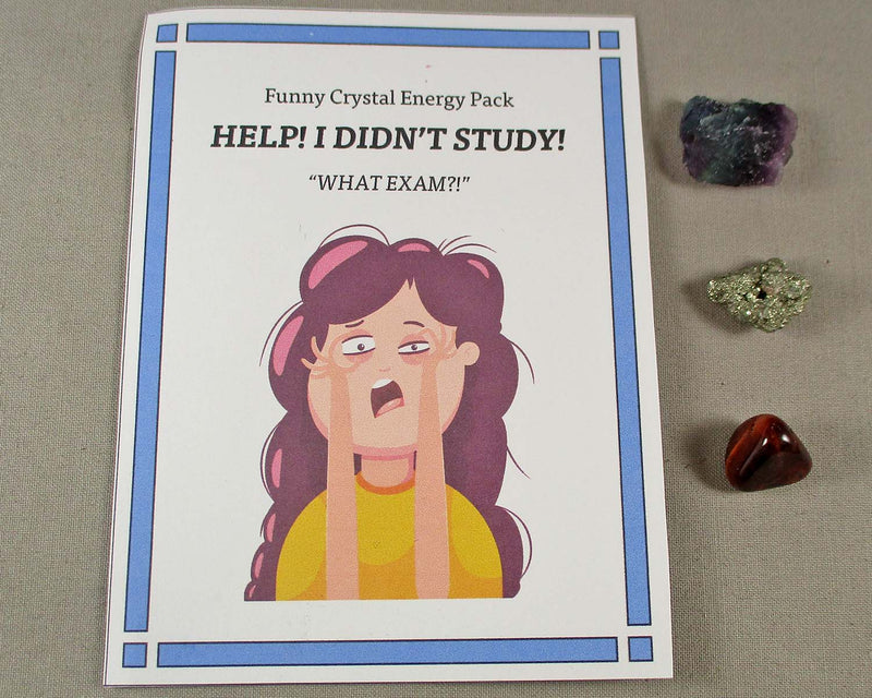 "Help I Didn't Study!" Funny Crystal Energy Kit A452
